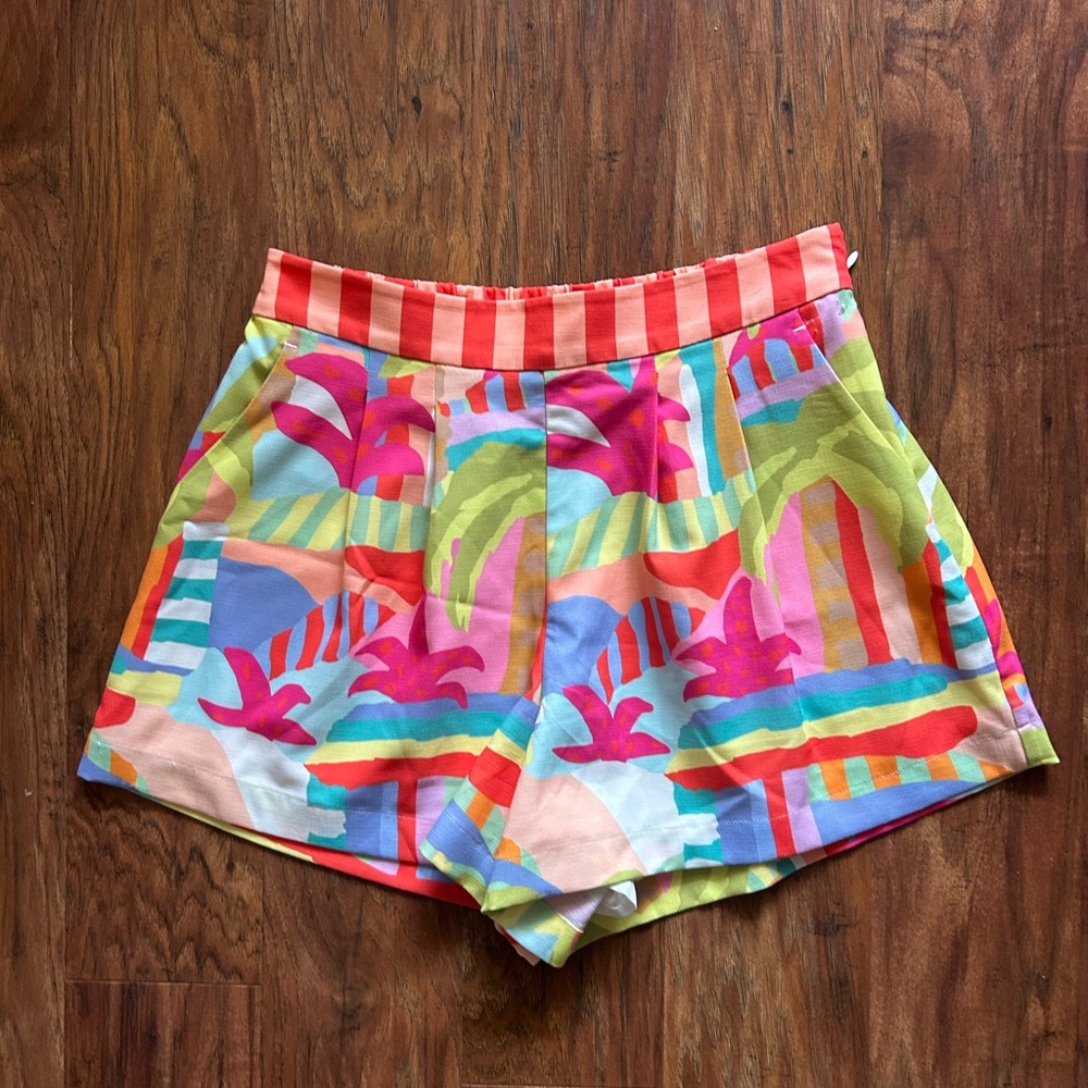 Crosby By Millie Burch High Waisted Shorts Women’s Size Small Multicolored - Picture 1 of 9